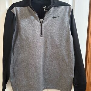 Nike Black and Gray Half-Zip Pullover